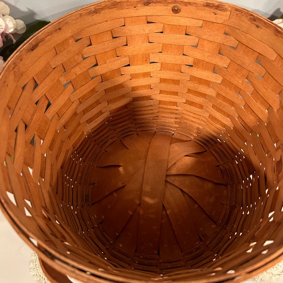 LARGE LONGABERGER BASKET WITH PUNCH BOWL INSERT 1993 - Picture 8 of 9